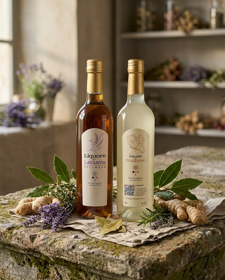 Collezione Liquori Erbacei e Digestivi — Ticinorganic naturalfood del Ticino